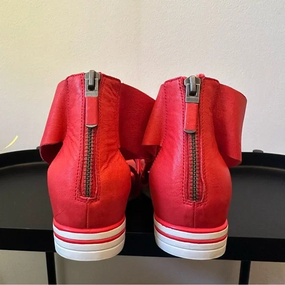 Eileen Fisher Sport Tumbled Nubuck Sneaker Sandal NEW Size 7 Red - Picture 5 of 12